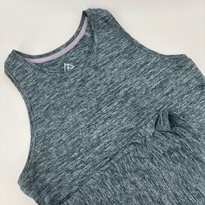 Alpine Design Women Tank Top XS Teal Space Dye Ruched Activewear Hiking Yoga Gym